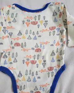 ⭕️😍Brand New Cute Print Blue &White Unisex Romper