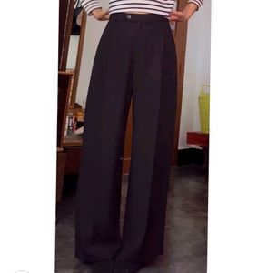 Baggy Korean Pants Unisex Black Trousers
