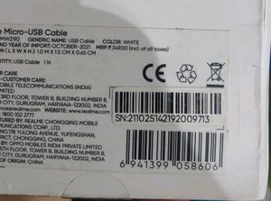 Realme Micro -USB  Cable . Like New. No Offer Coin