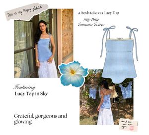 Blue Gingham Top