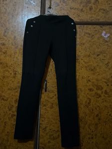 Black straight fit pants