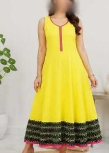 Vibrant Yellow Anarkali Gown