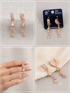 Chic Rose Gold Drop Earrings