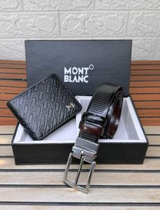 Mont Blanc Belt and Wallet Set