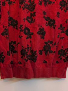 ALLEN SOLLY ORIGINAL -Classy Red- Floral Sweater