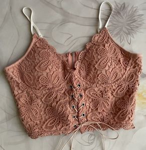 Lace Corset Crop Top