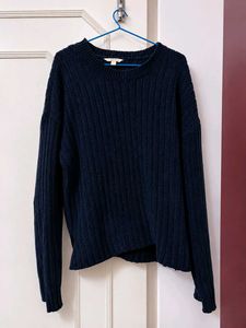 Lee Cooper Cozy Navy Knit Sweater