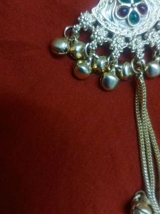 Ethnic Silver Jhumka Earrings with Bells