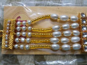 Gold-Tone Kundan Bracelet