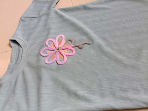 Cute Light Blue Graphic T-Shirt