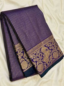 Elegant Purple & Gold Kanjeevaram Saree