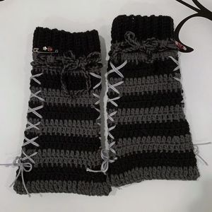 Crocheted Leg Warmers with Star Accents