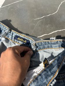 Women's Blue Wash Wide Leg Jeans