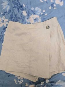Linen Wrap Skirt Shorts