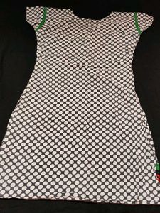 Polka Dot Embroidered Kurta