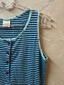 Blue Striped Cotton Nightie