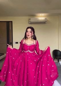 Beautiful Purple Embroidered Kurta Set