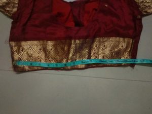 Silk Jari Maroon Blouse