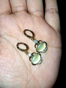 Elegant Cat Eye Stone Earrings