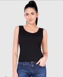 Black Sleeveless Tank Top