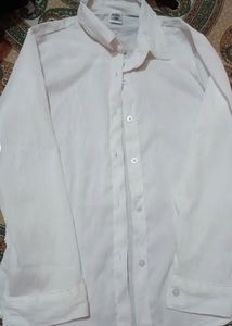 Crisp White Button-Up relaxed fit Shirt