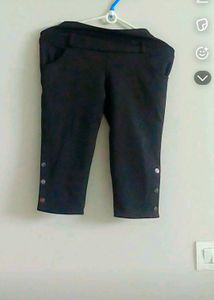 Girls Pink Top &amp; Black Pants Set