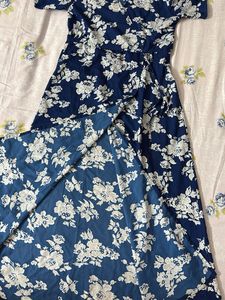 Navy blue Darzi Brand Slit Kurta