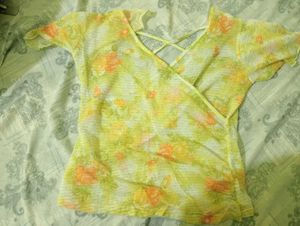 Floral Wrap Top