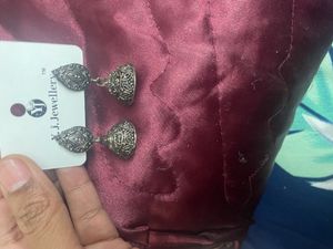 Silver And Gold Finish Jhumki