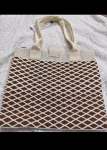 Snap Button Geometric Print Tote Bag