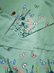 Light Green Floral Print Kurta