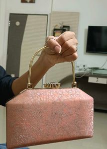 Elegant Rose Gold Clutch Bag