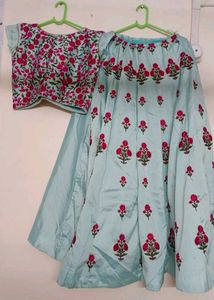 Beautiful Floral Print Lehenga Choli Set