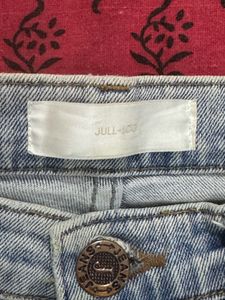 Blue bootcut denim