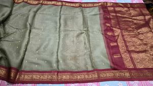 Elegant Silk Saree with Traditional Border