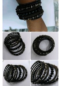 Boho Oxidised Silver Necklace &amp; Bangle Set