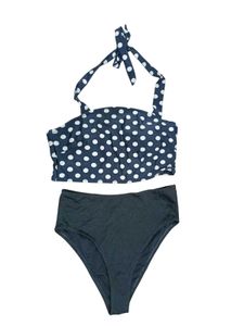 Polka Dot Bikini Top Solid Panty Free Size S &amp; M