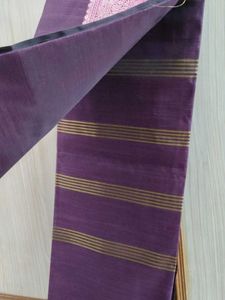 Elegant Purple Silk Saree with Pink Border