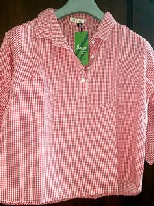 Red Gingham Crop Top 13-16 y no 135