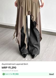 Asymmetrical Layered Skirt