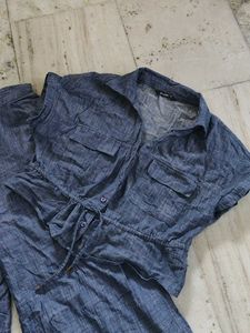Blue Chambray Co-ord Set