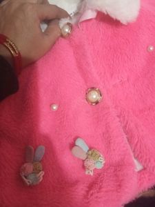 Cute Pink Kids' Outfit winter woolen sweater