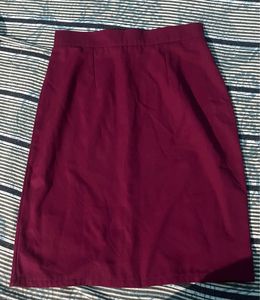 Burgundy Midi Skirt
