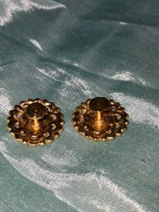 Gold Tone Earrings (Set of 2)