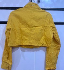 Yellow Cropped Jacket