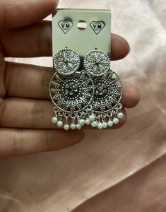 Antique Oxidized Jhumka Earrings Set