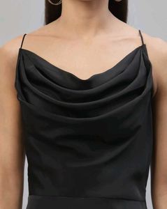 Elegant women black colour dress