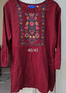 New Embroidered short Kurta or tops