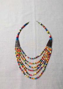Boho Multi-Color Beaded Statement Necklace