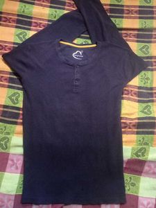 Men's Black Henley T-Shirt